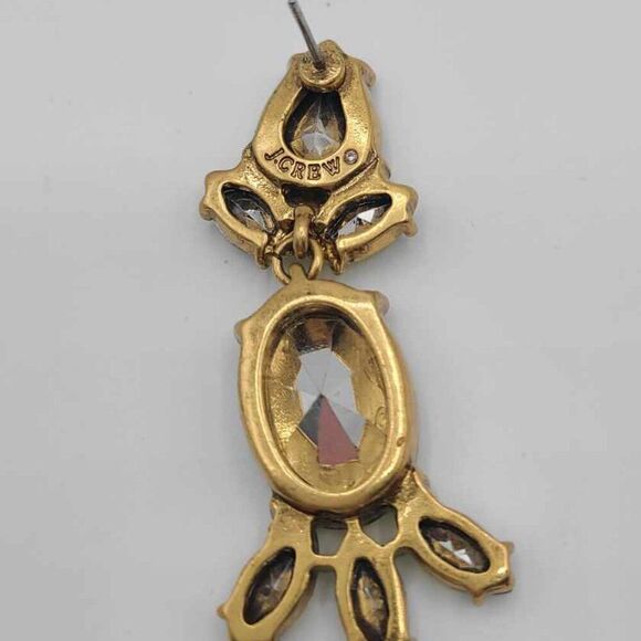 J. Crew Gold and Green Frog Earrings - Picture 2 of 7